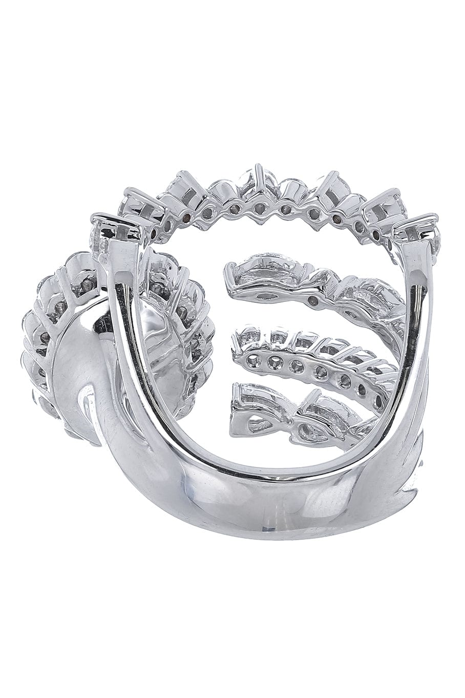 YEPREM JEWELLERY-Diamond and Tanzanite Stack Ring-WHITE GOLD