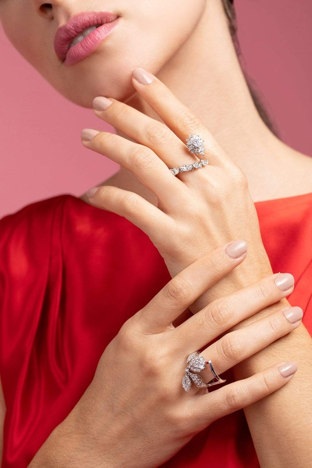 YEPREM JEWELLERY-Diamond Wrap Ring-WHITE GOLD