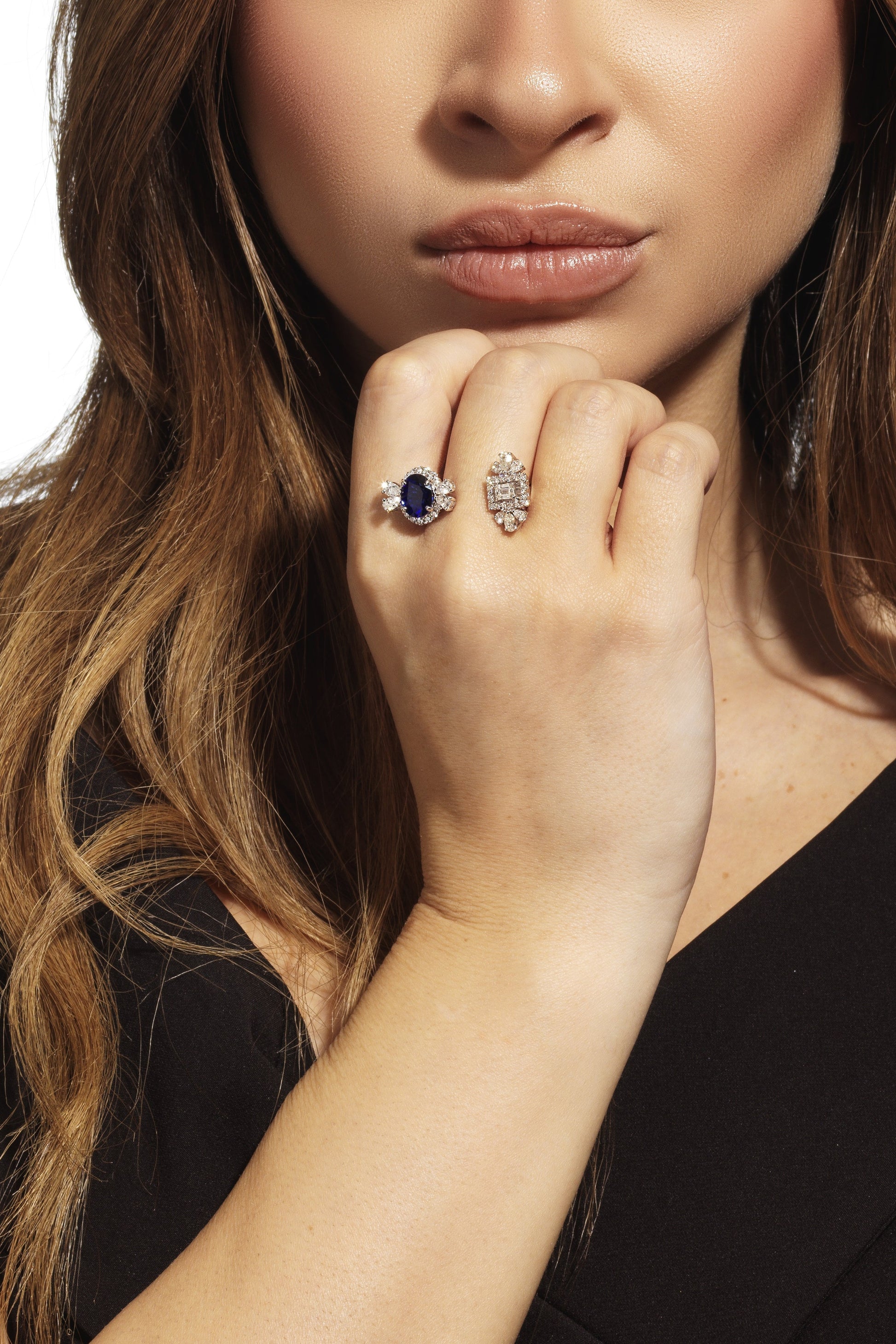 YEPREM JEWELLERY-Reign Supreme Stackable Ring-WHITE GOLD