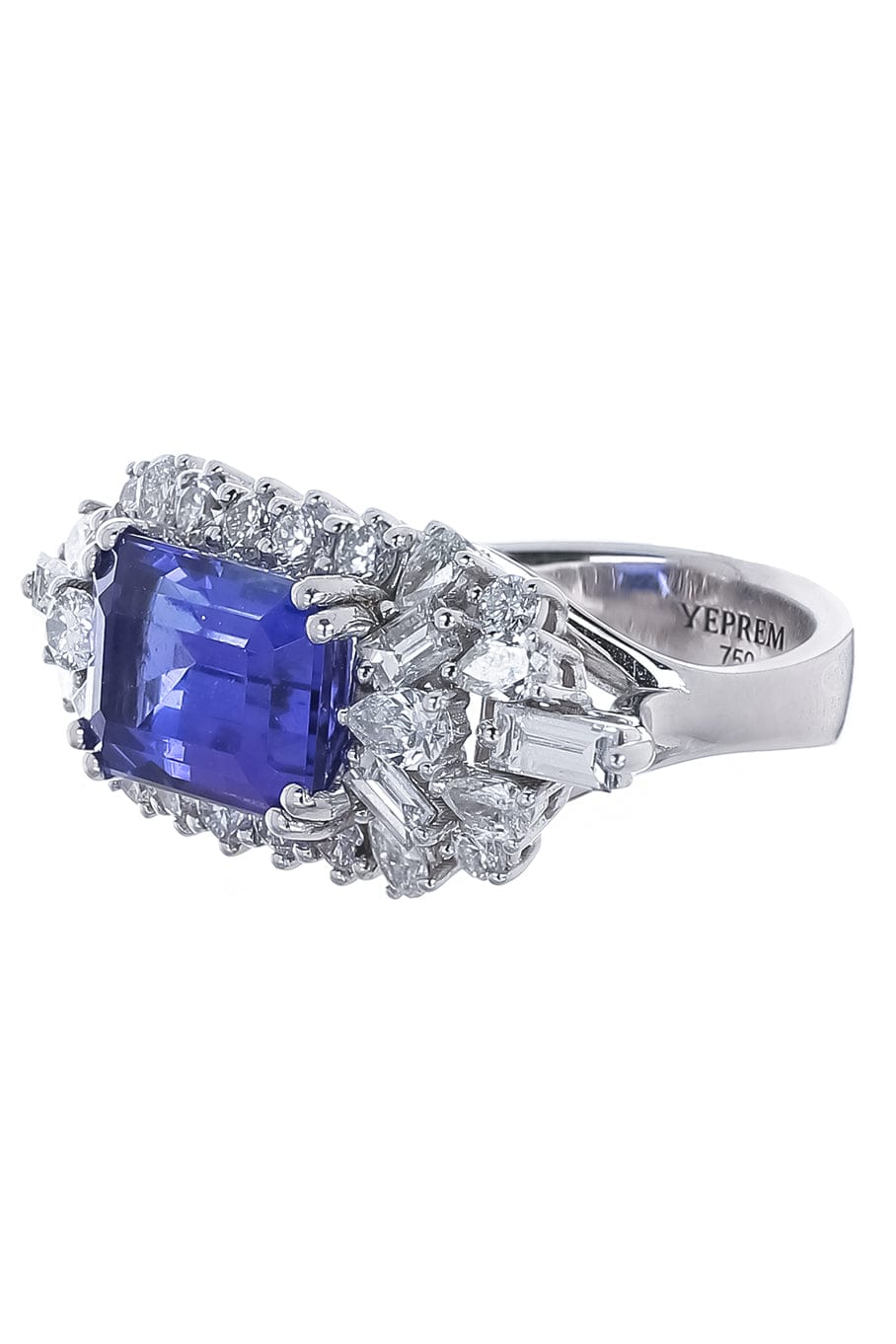 YEPREM JEWELLERY-Tanzanite and Diamond Ring-WHITE GOLD