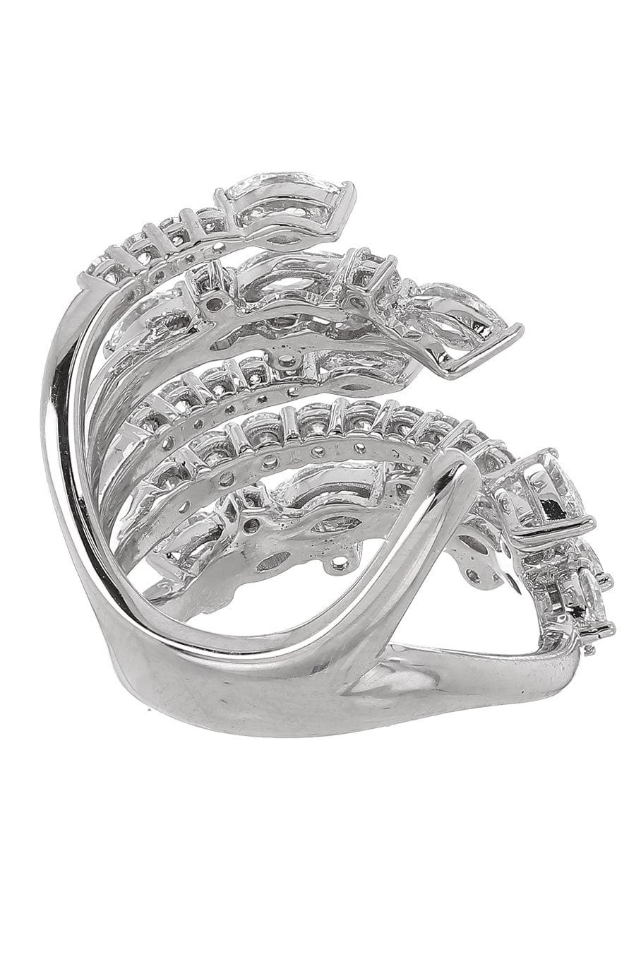 YEPREM JEWELLERY-Diamond Stack Ring-WHITE GOLD