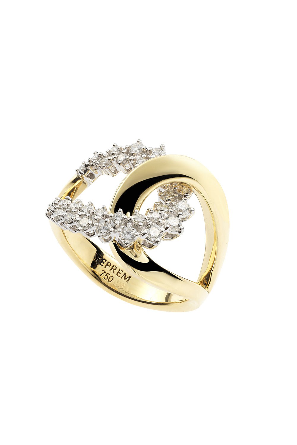 YEPREM JEWELLERY-Golden Strada Infinity Stackable Ring-YELLOW GOLD