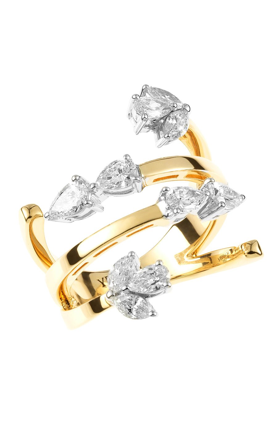 YEPREM JEWELLERY-Multi Diamond Ring-YELLOW GOLD
