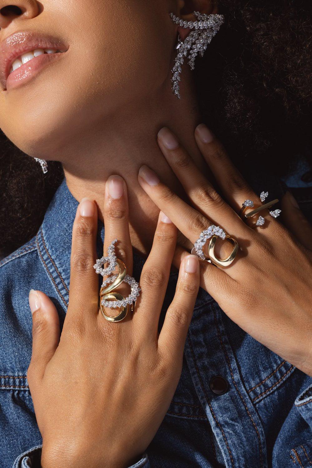 YEPREM JEWELLERY-Golden Strada Open Loop Ring-YELLOW GOLD