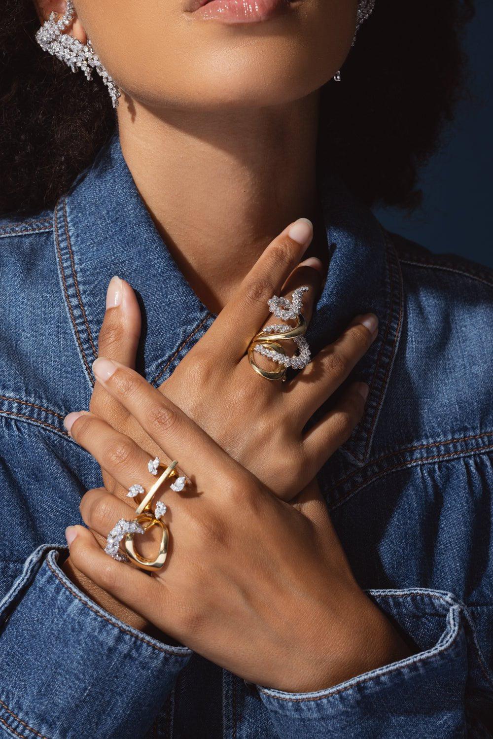 YEPREM JEWELLERY-Golden Strada Open Loop Ring-YELLOW GOLD