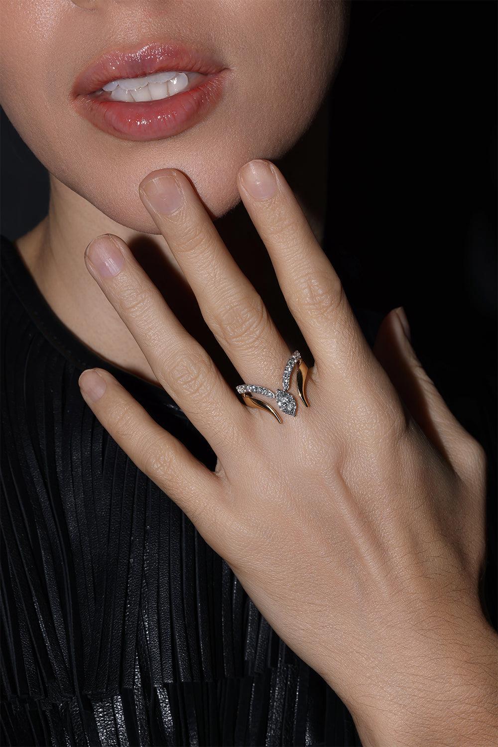 Golden Strada Supreme Diamond Ring-YELLOW GOLD-6.75-JEWELRYFINE JEWELRING-YEPREM JEWELLERY