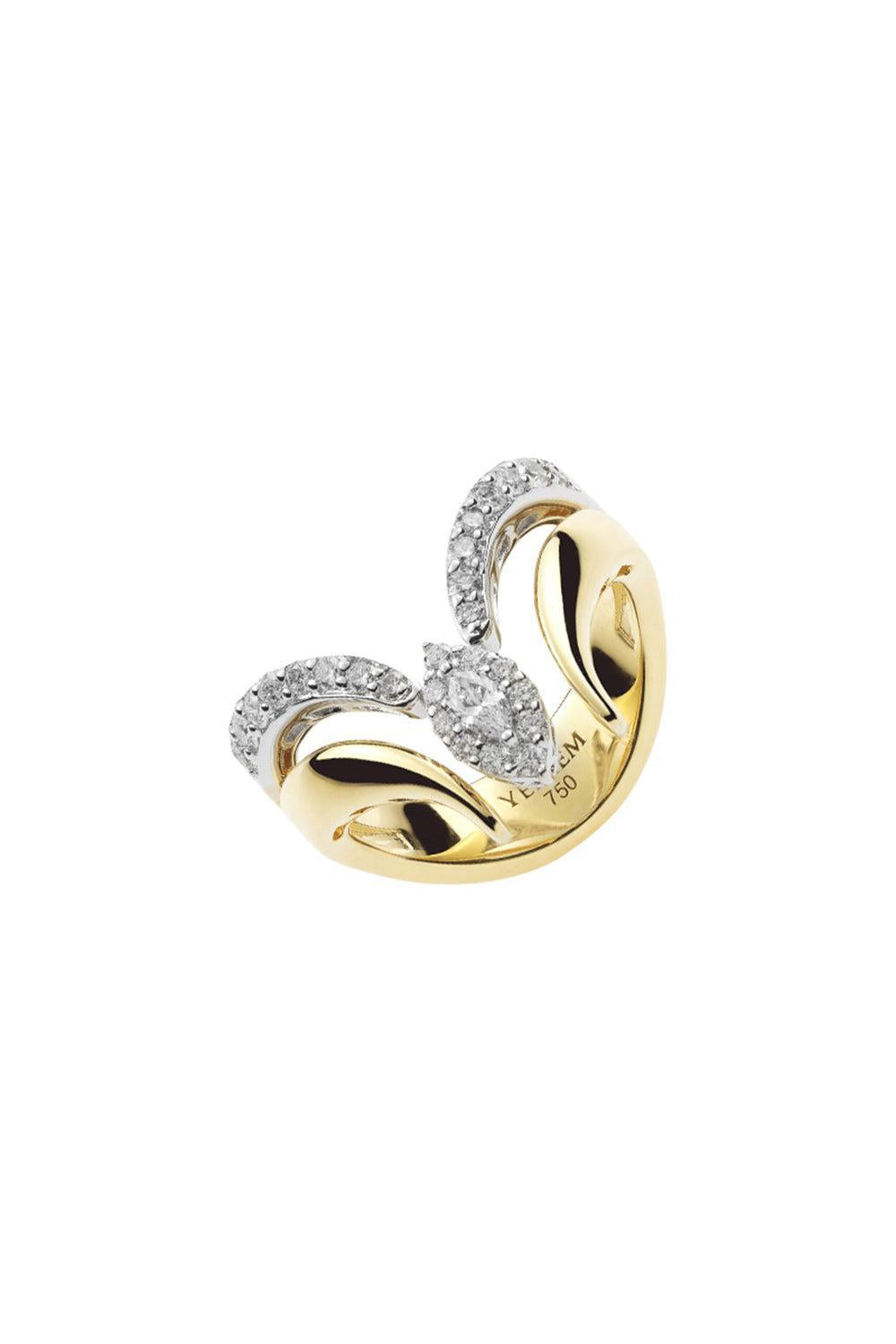 Golden Strada Supreme Diamond Ring-YELLOW GOLD-6.75-JEWELRYFINE JEWELRING-YEPREM JEWELLERY