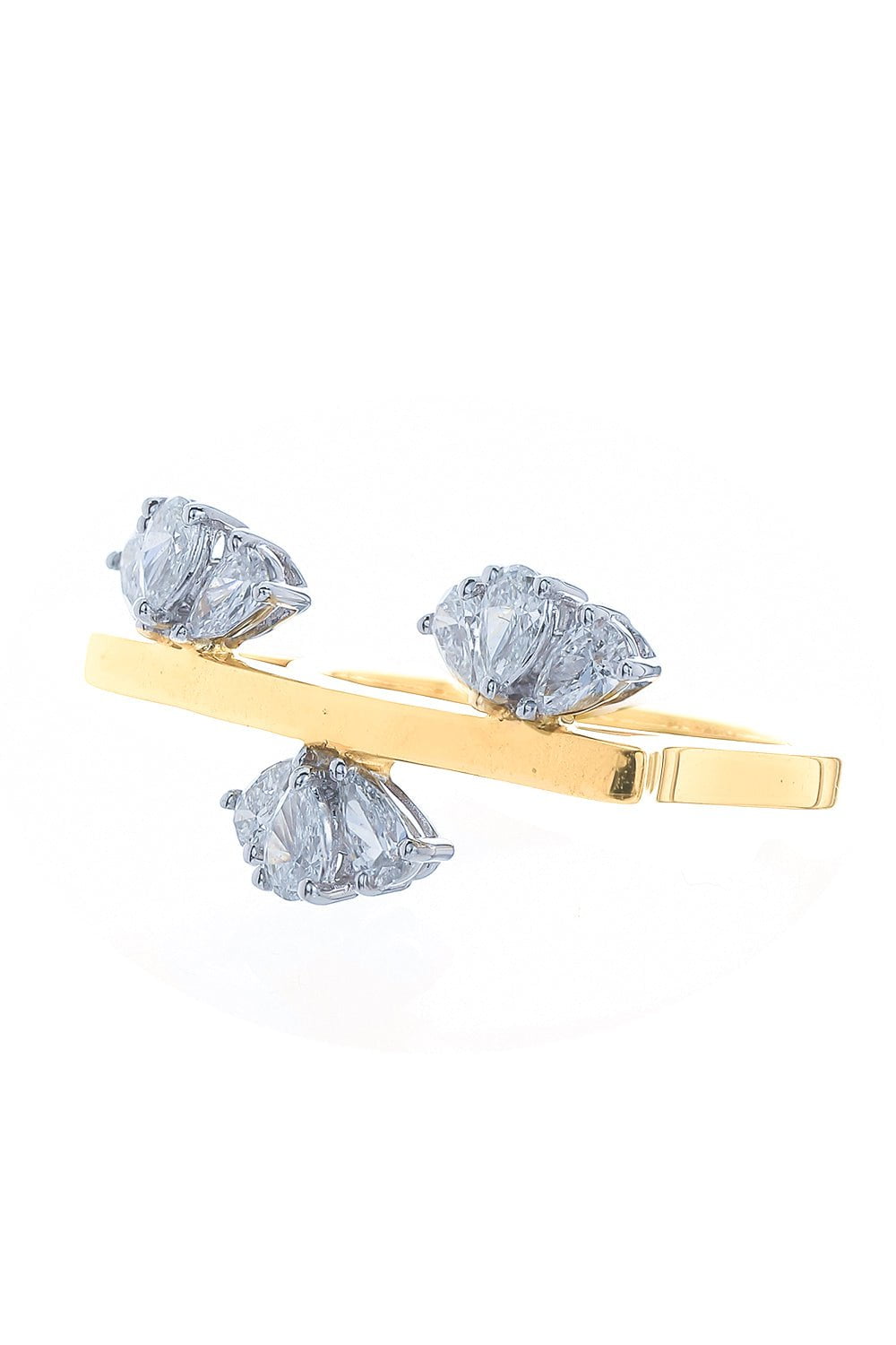 YEPREM JEWELLERY-Diamond Line Bar Ring-YELLOW GOLD