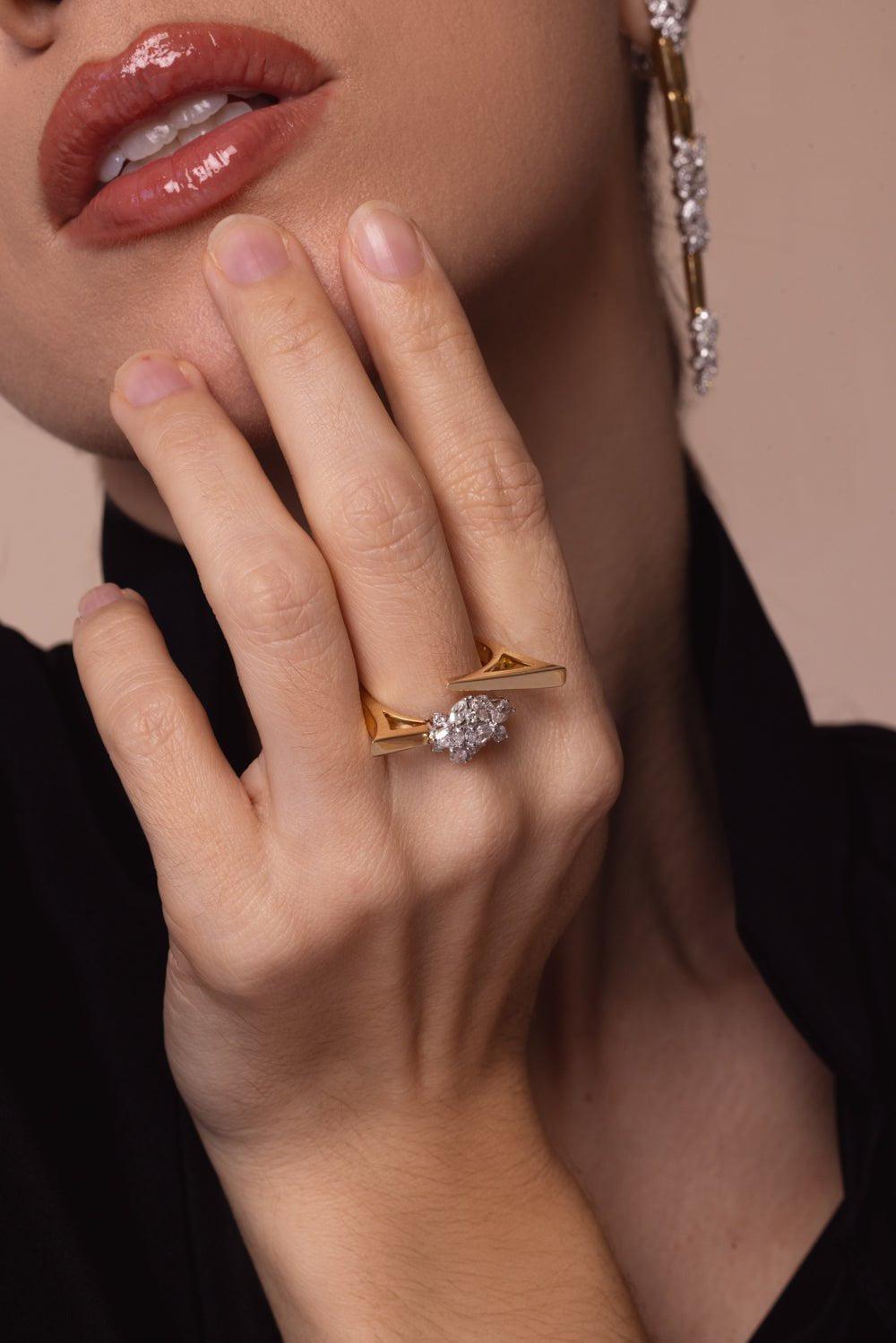 YEPREM JEWELLERY-Golden Strada Stackable Ring-YELLOW GOLD