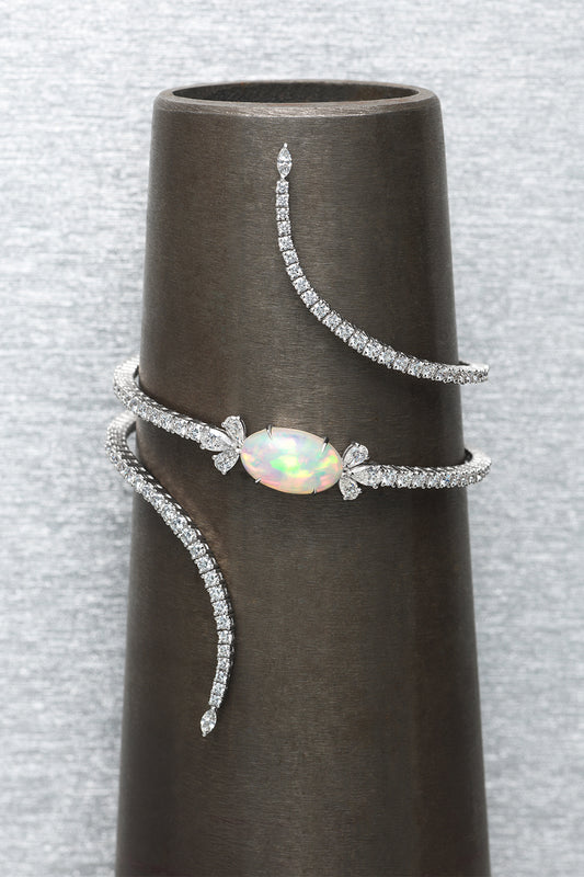 Opal Diamond Wrap Bracelet