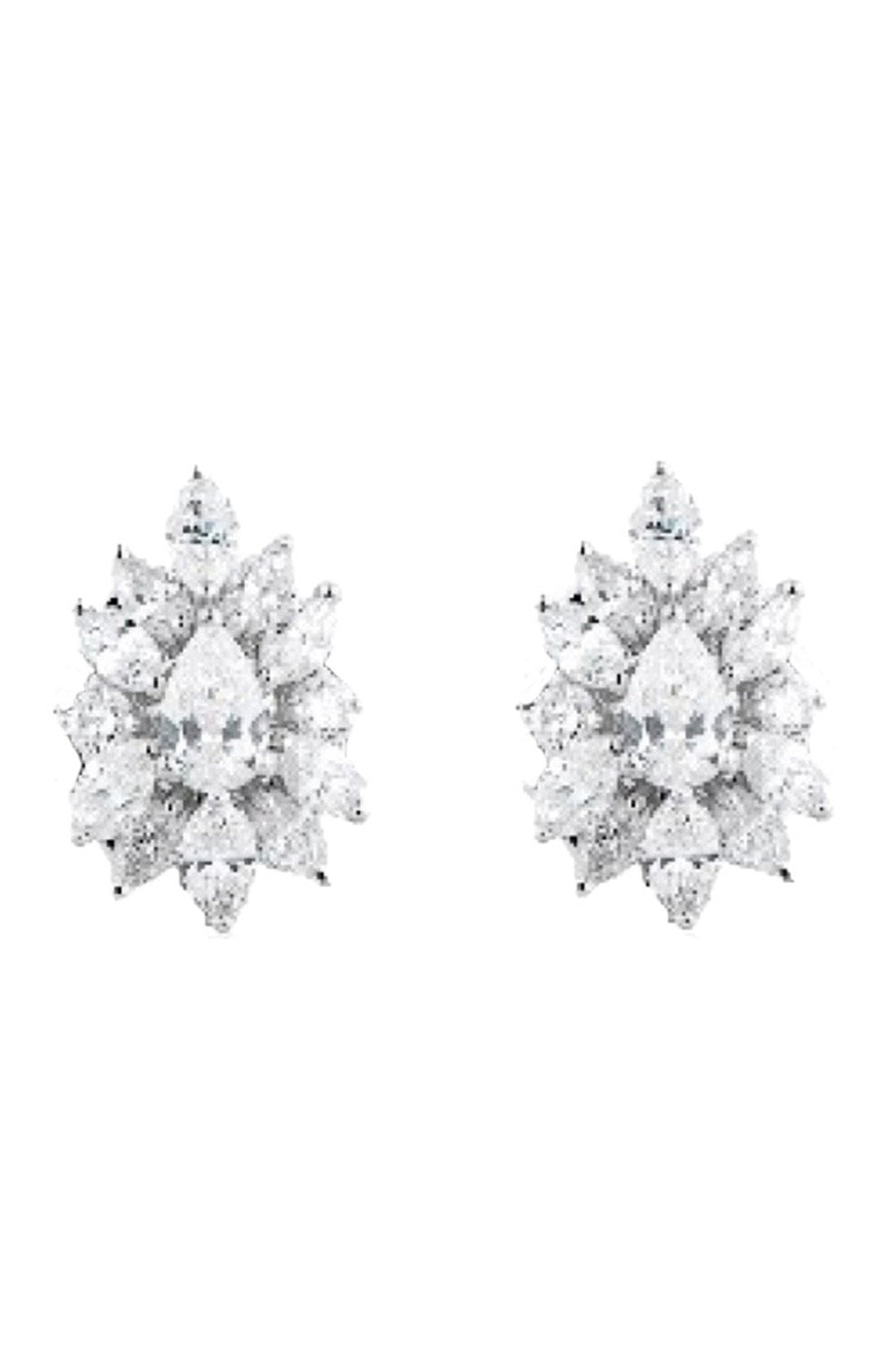 Diamond Pear Marquise Stud Earrings-WHITE GOLD-JEWELRYFINE JEWELEARRING-YEPREM