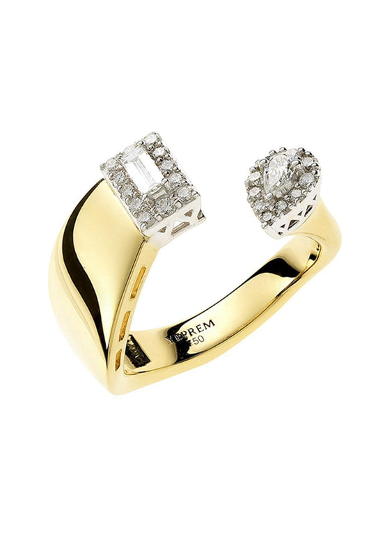 Diamond Baguette Stackable Open Strada Ring