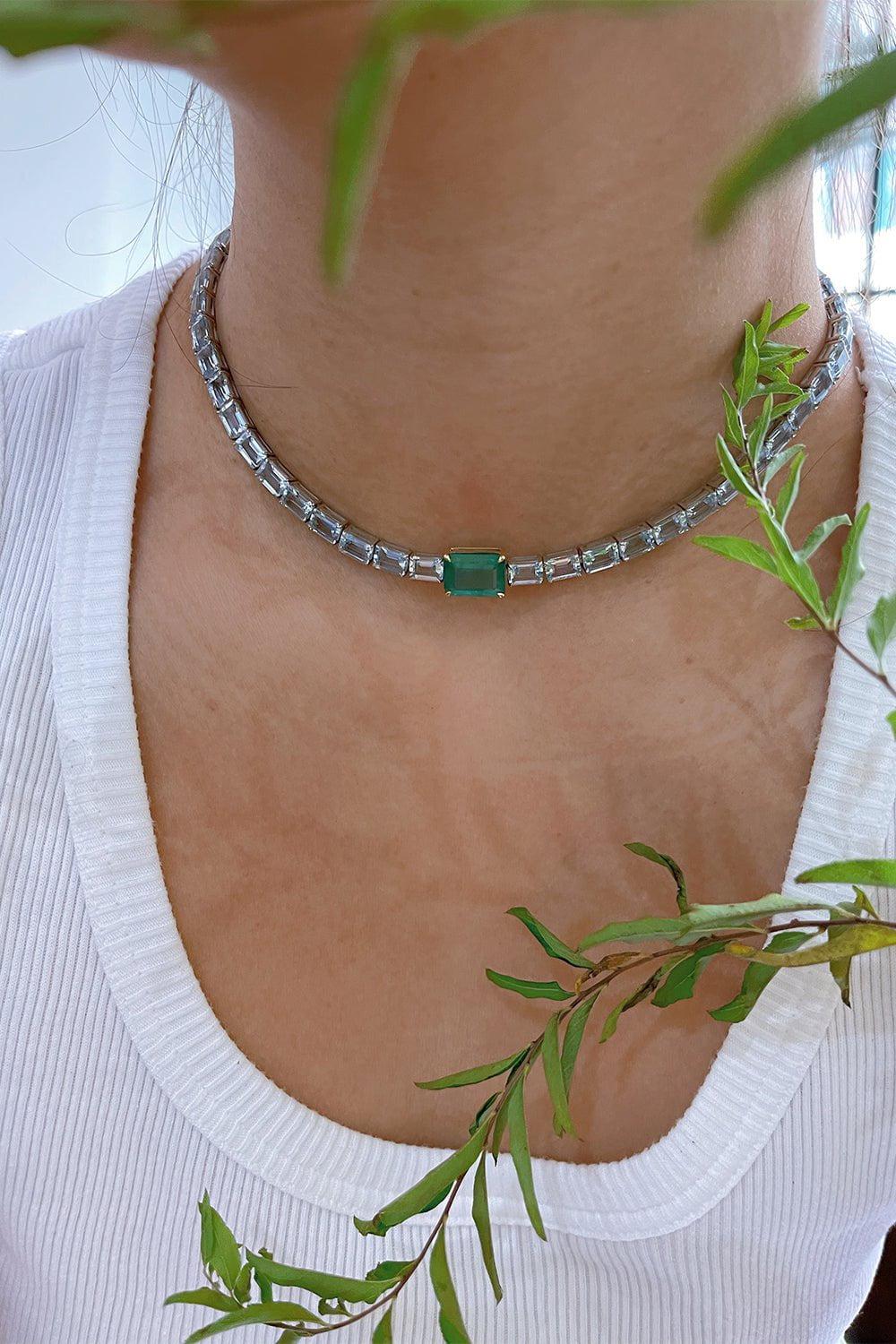 YI COLLECTION-Demeter Necklace-WHITE GOLD