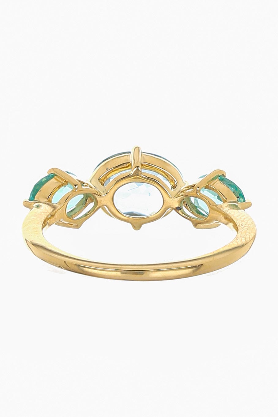 YI COLLECTION-Aquamarine and Apatite Macaroon Ring-YELLOW GOLD