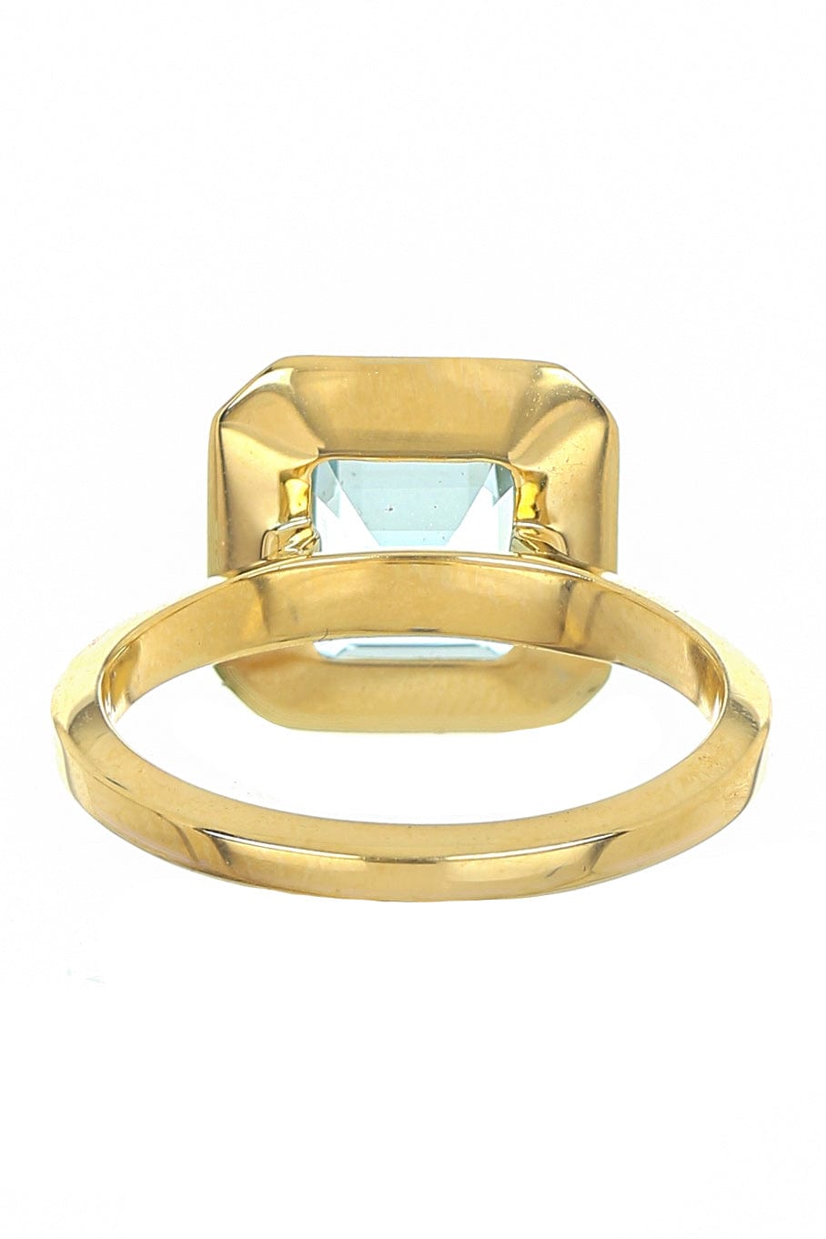 YI COLLECTION-Aquamarine Nouveau Supreme Ring-YELLOW GOLD