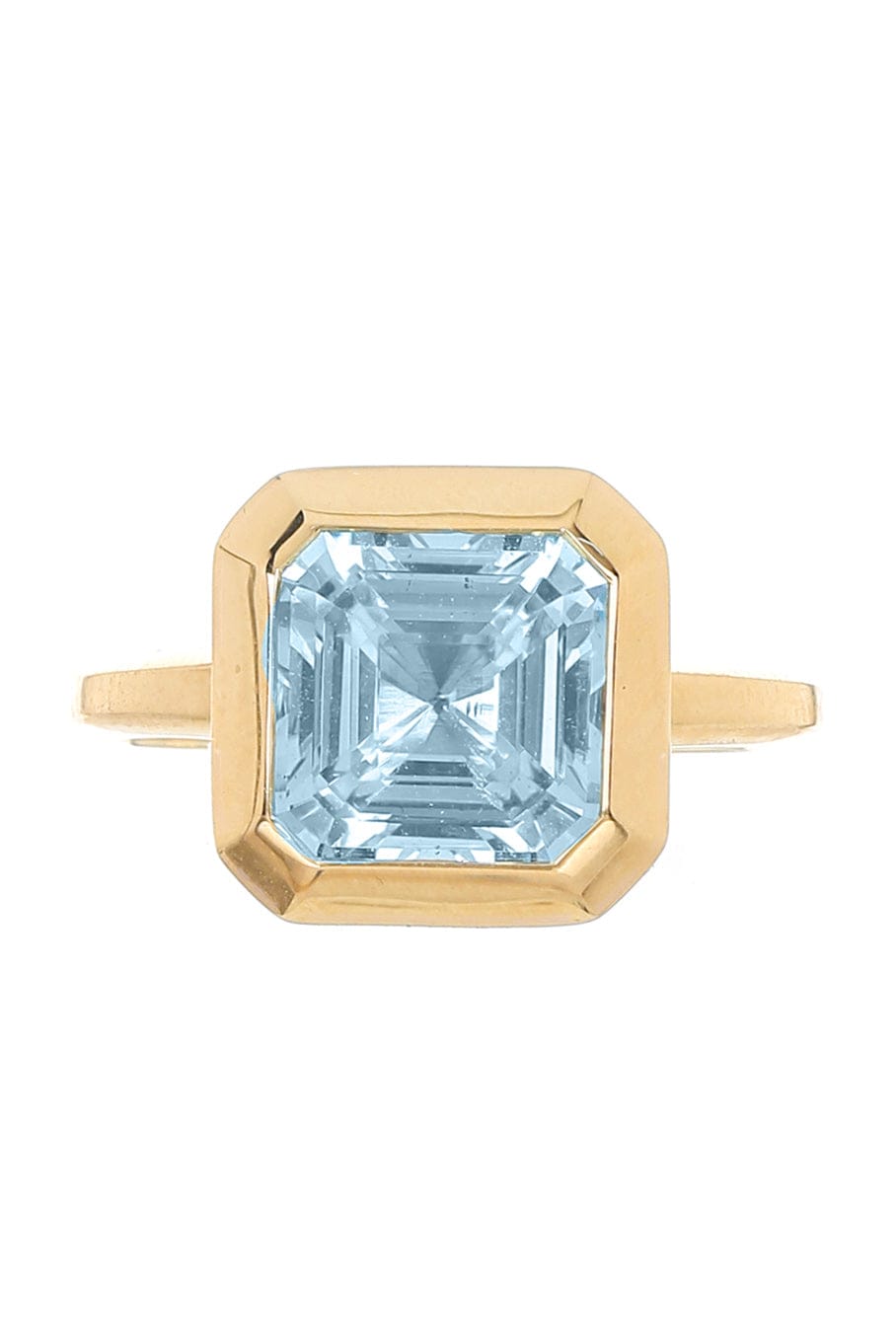 YI COLLECTION-Aquamarine Nouveau Supreme Ring-YELLOW GOLD
