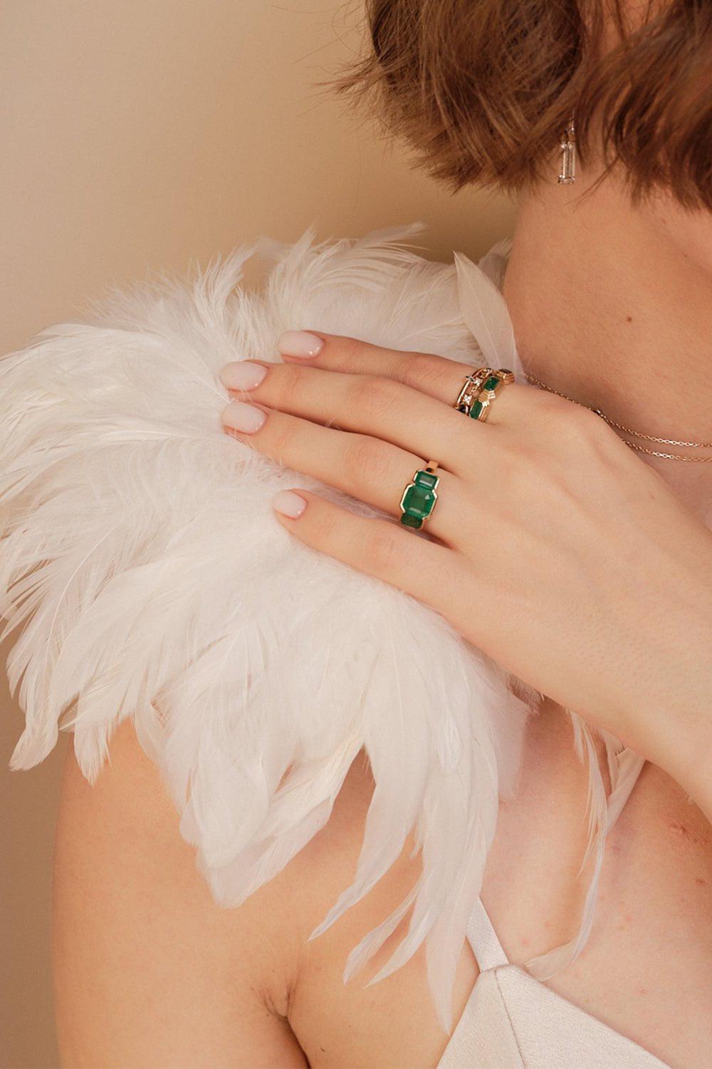 YI COLLECTION-Deco Supreme Ring-YELLOW GOLD