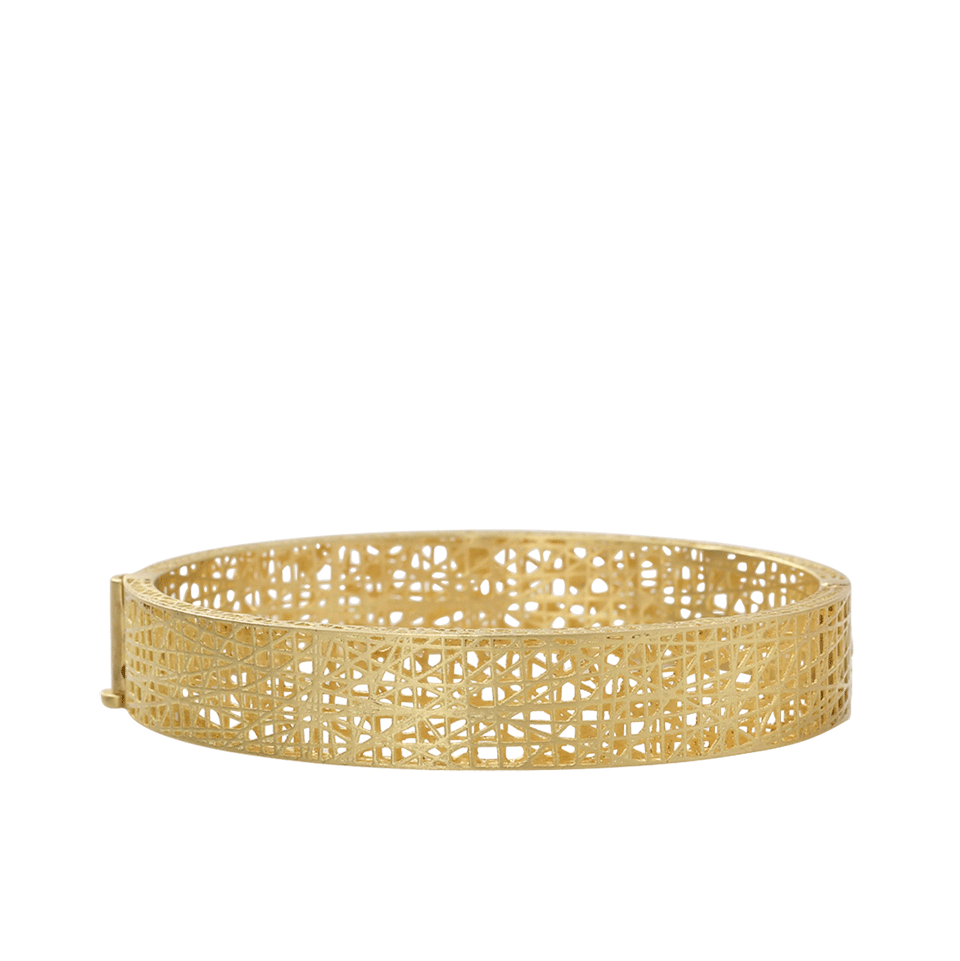 YOSSI HARARI-Champagne Diamond Lace Cuff-YELLOW GOLD
