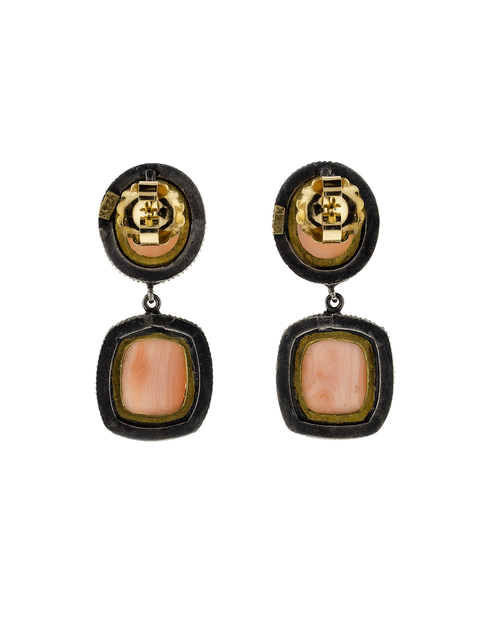 YOSSI HARARI-Ella Drop Coral Earrings-GILVER