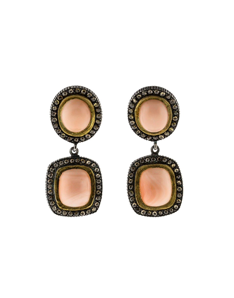 YOSSI HARARI-Ella Drop Coral Earrings-GILVER