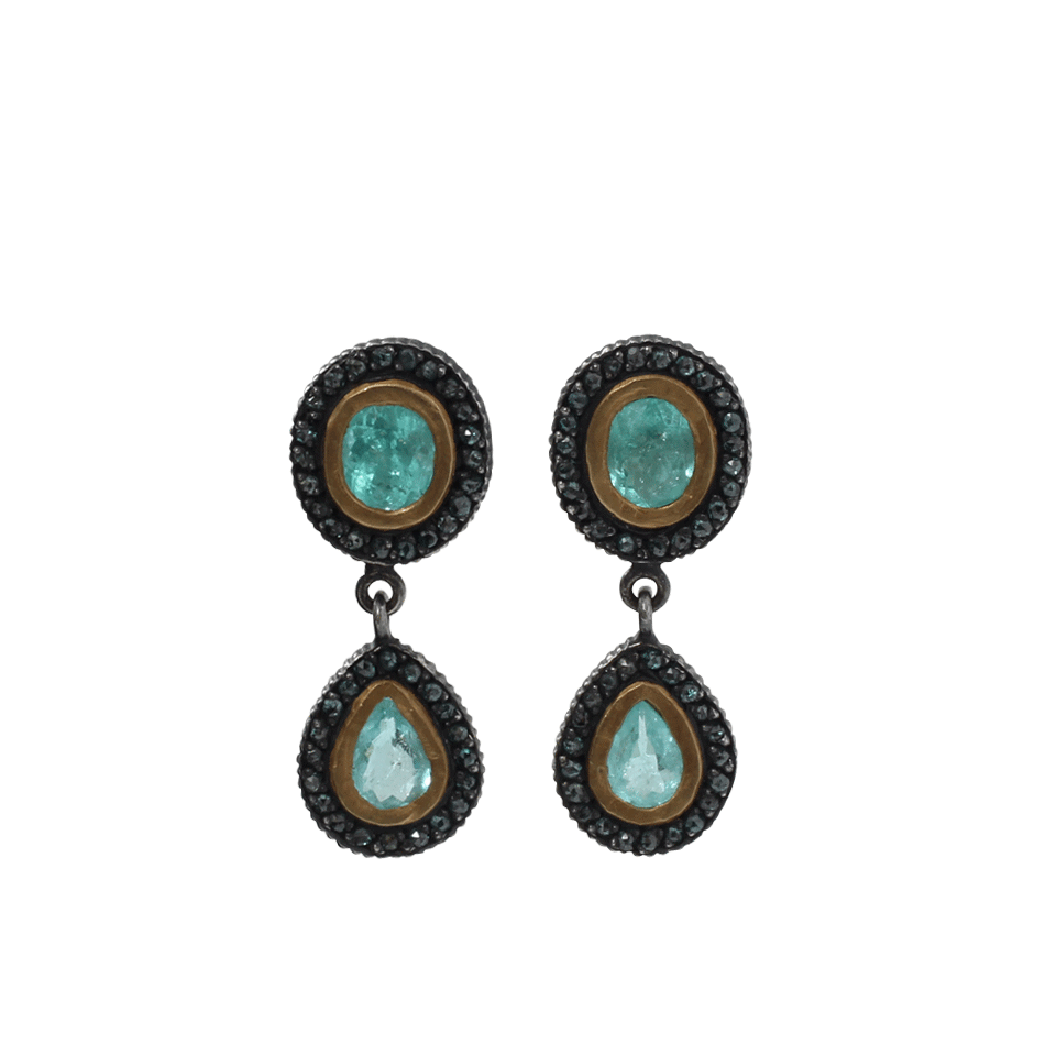 YOSSI HARARI-Lilah Paraiba And Diamond Earrings-GILVER