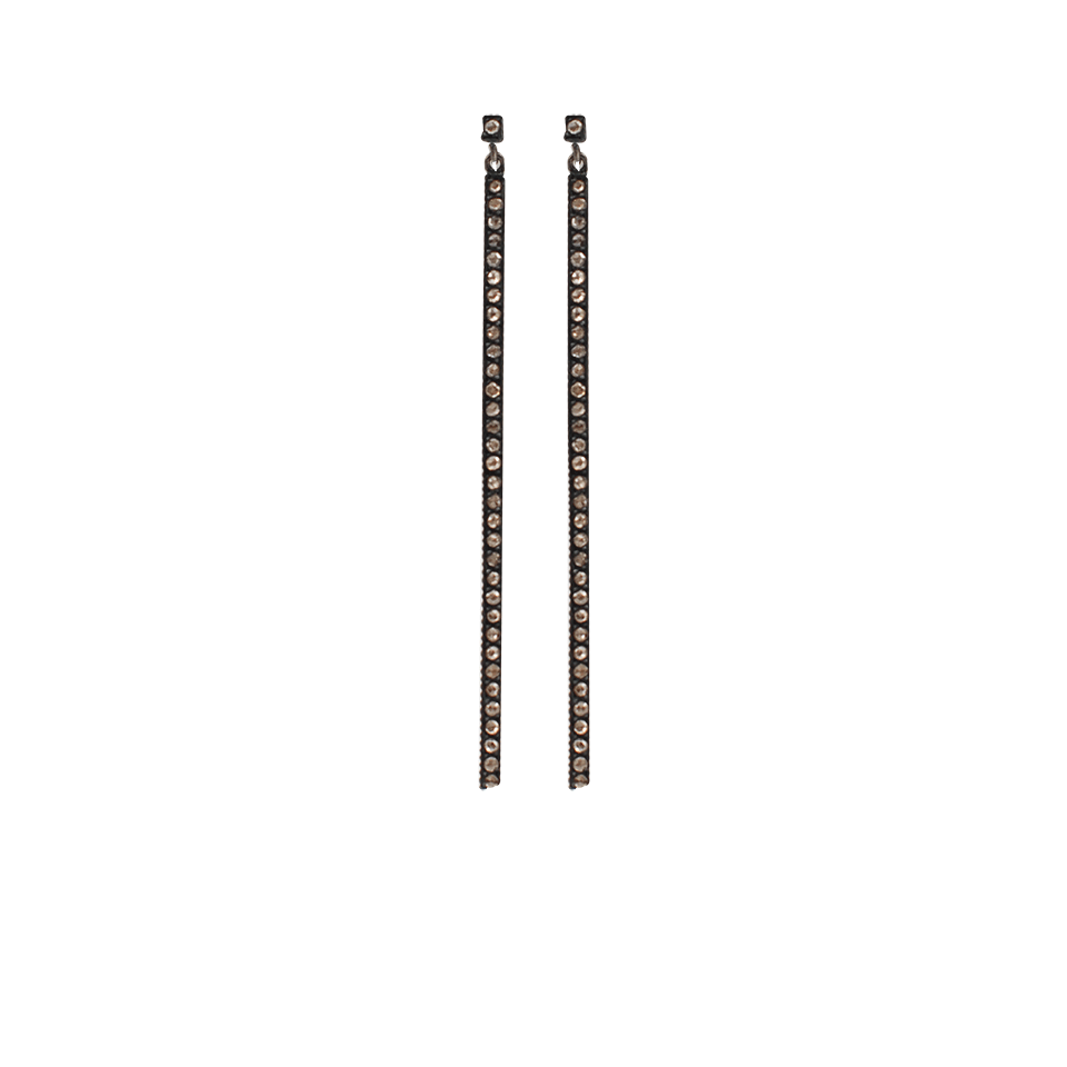 YOSSI HARARI-Lilah Stick Diamond Pave Earrings-GILVER
