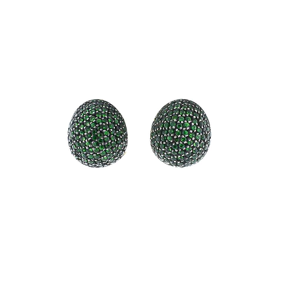 YOSSI HARARI-Roxanne Pave Tsavorite Earrings-GILVER