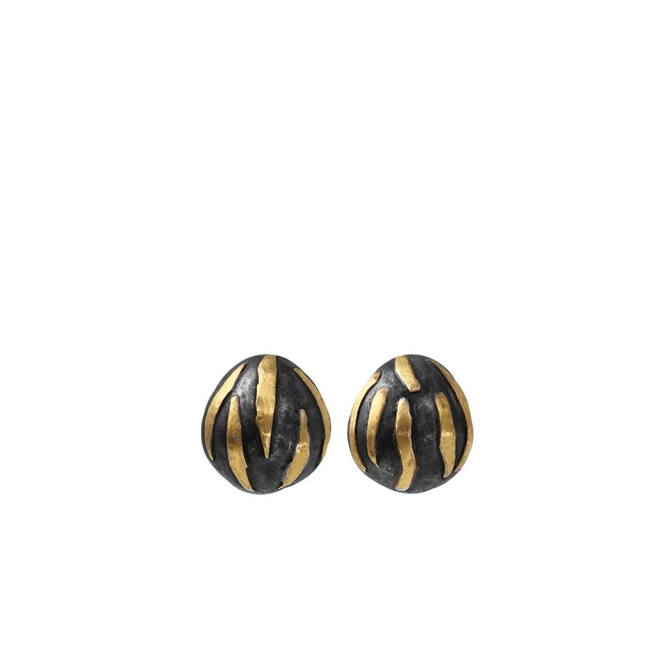 YOSSI HARARI-Small Libra Stud Earrings-GILVER