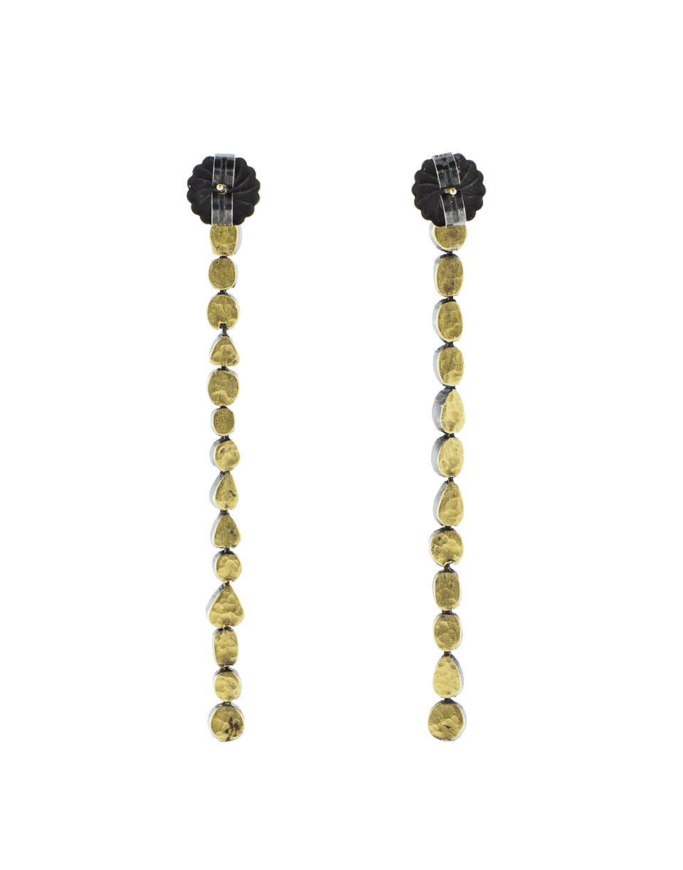 YOSSI HARARI-Cascade Long Drop Earrings-YELLOW GOLD