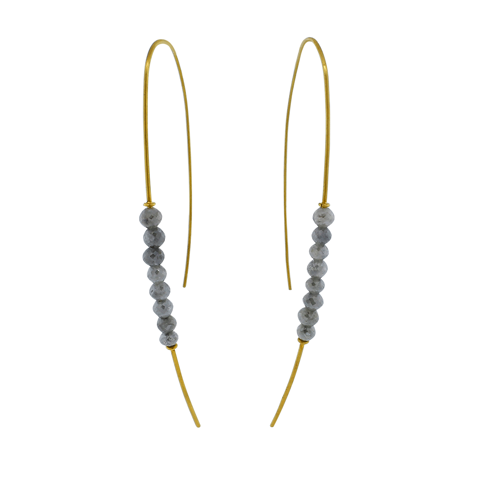 YOSSI HARARI-Jane Horn Hoop Earrings-YELLOW GOLD