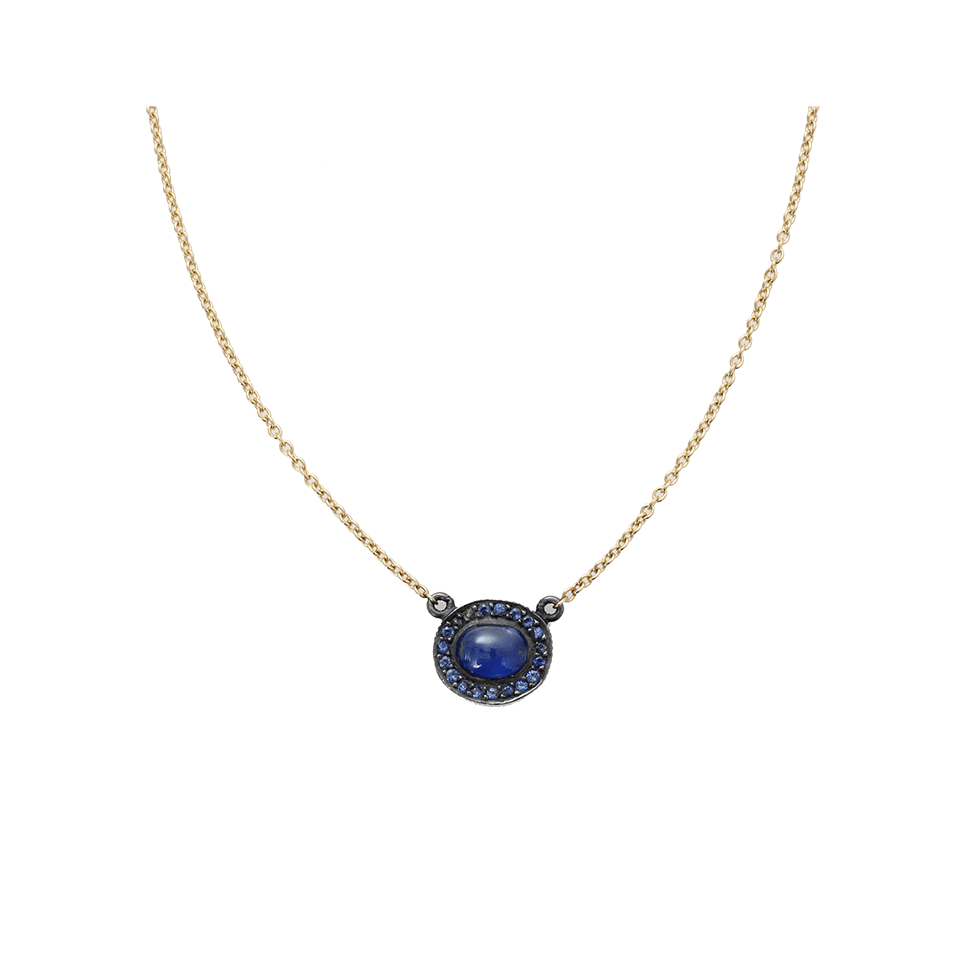 YOSSI HARARI-Ella Blue Sapphire Pendant Necklace-GILVER