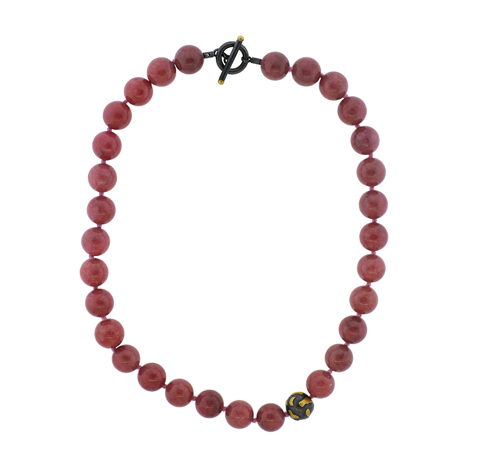 YOSSI HARARI-Libra Pink Beaded Necklace-GILVER