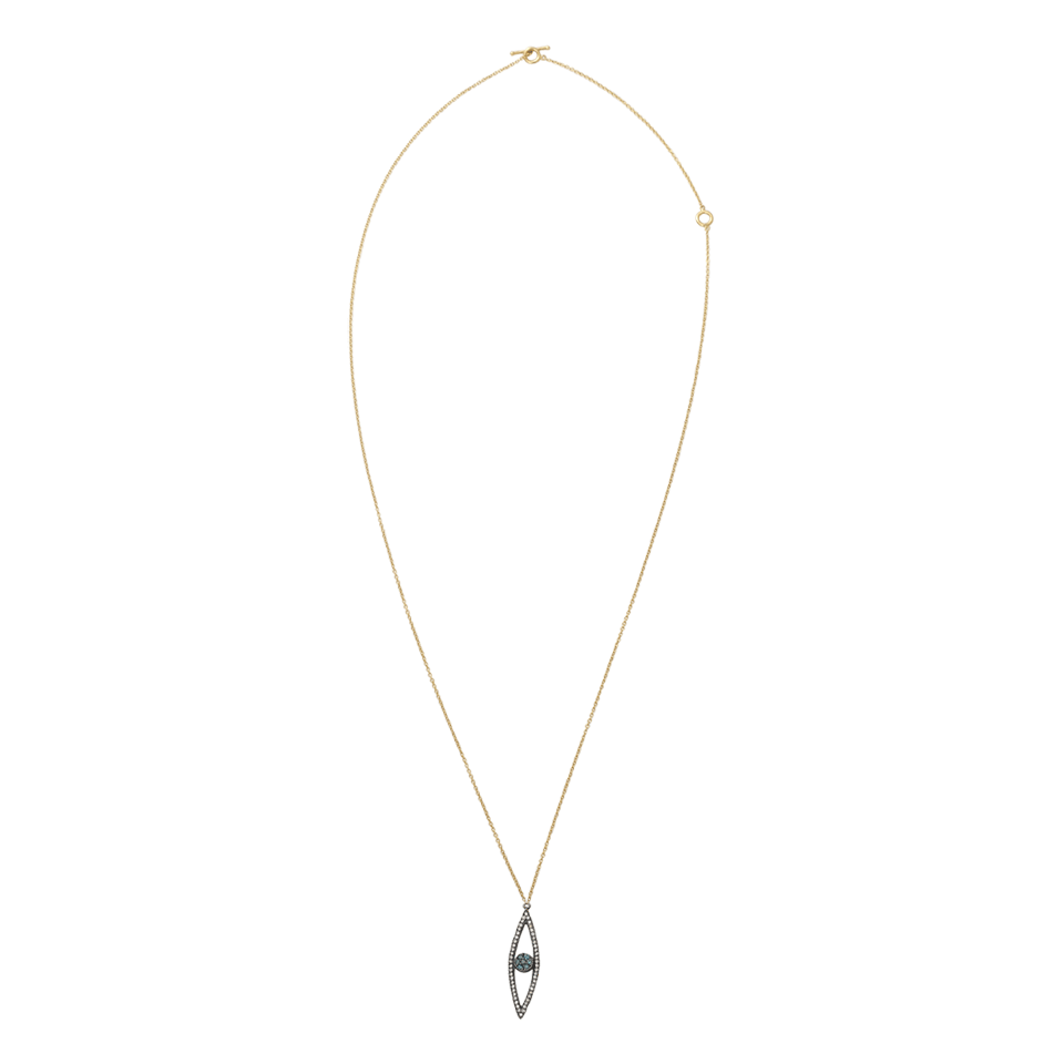 YOSSI HARARI-Lilah Evil Eye Diamond Necklace-GILVER