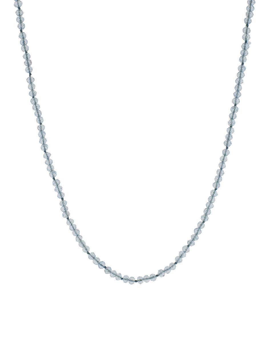 YOSSI HARARI-Roxanne Aquamarine Bead Necklace-GILVER