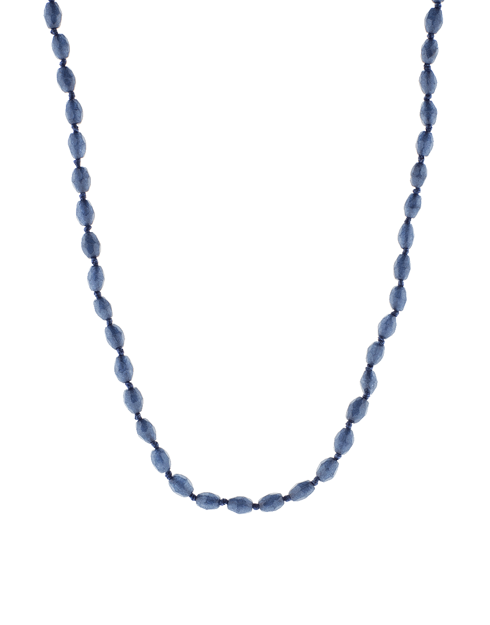 YOSSI HARARI-Roxanne Root Blue Sapphire Bead Necklace-GILVER