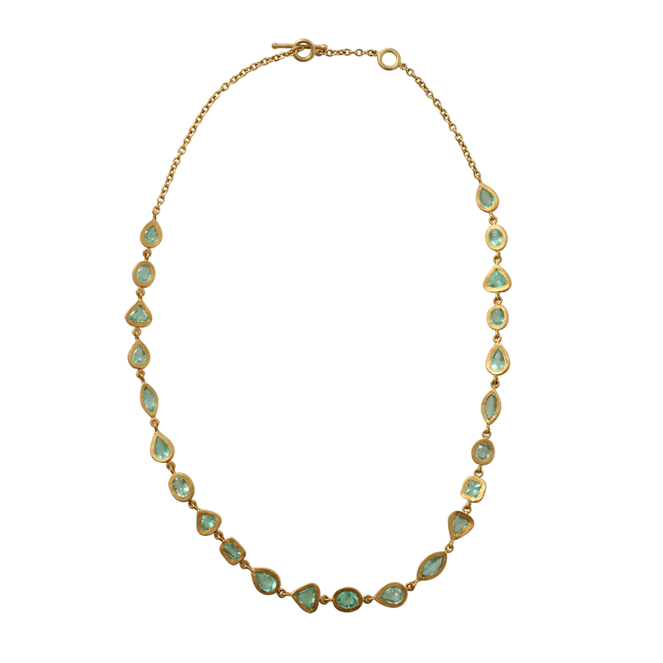YOSSI HARARI-Carmen Paraiba Tourmaline Necklace-YELLOW GOLD
