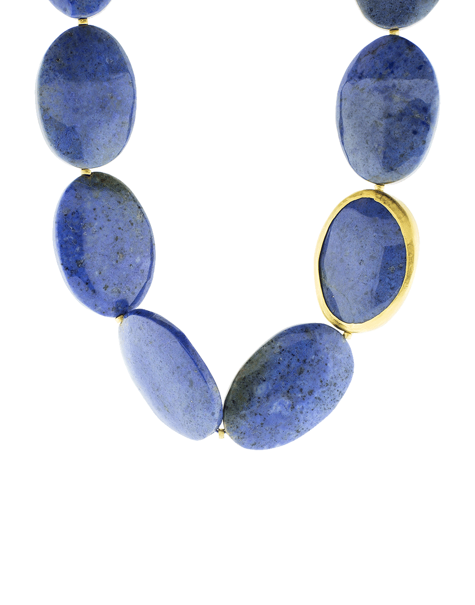 YOSSI HARARI-Demortorite Bead Necklace-YELLOW GOLD