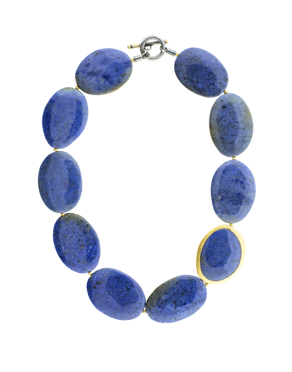 YOSSI HARARI-Demortorite Bead Necklace-YELLOW GOLD