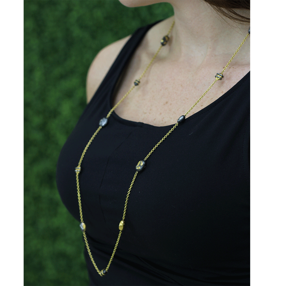 YOSSI HARARI-Helen Mini Wrap Necklace-YELLOW GOLD