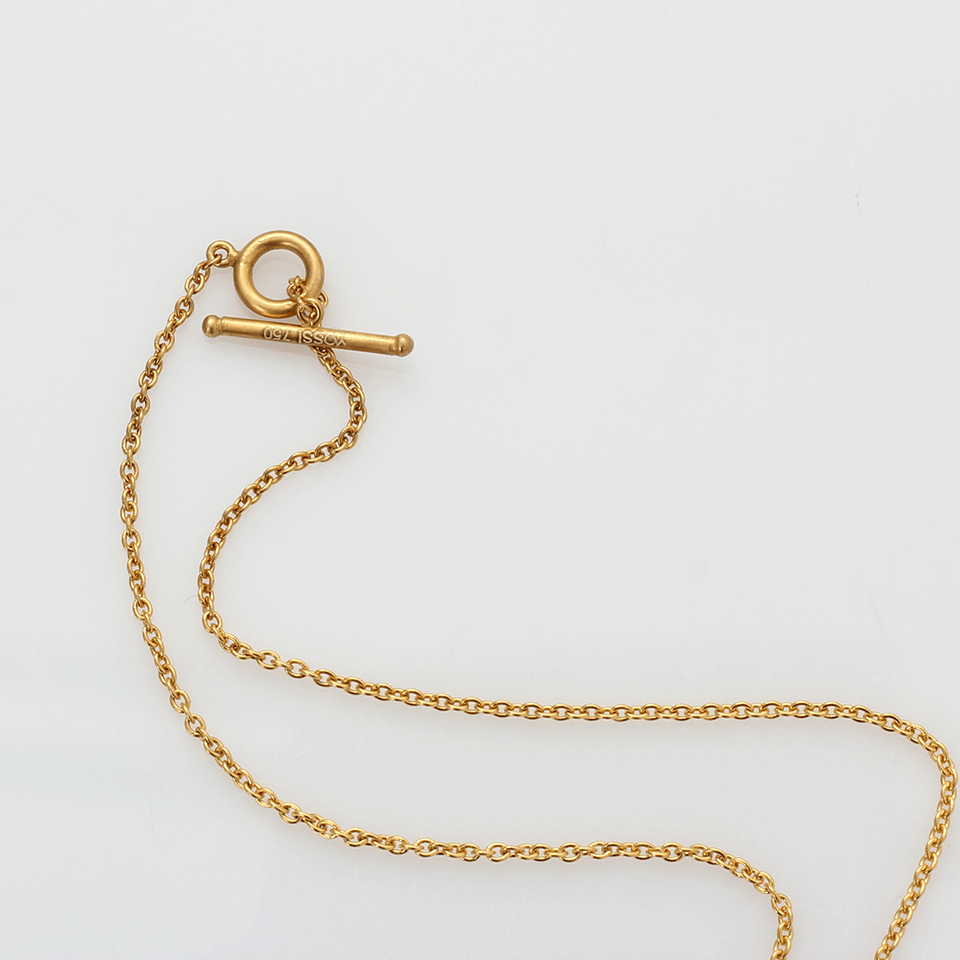 YOSSI HARARI-Sara Small Round Pendant-YELLOW GOLD