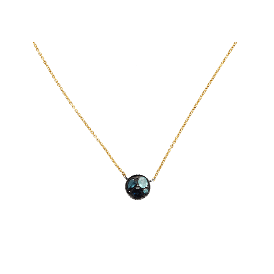 YOSSI HARARI-Sara Small Round Pendant-YELLOW GOLD
