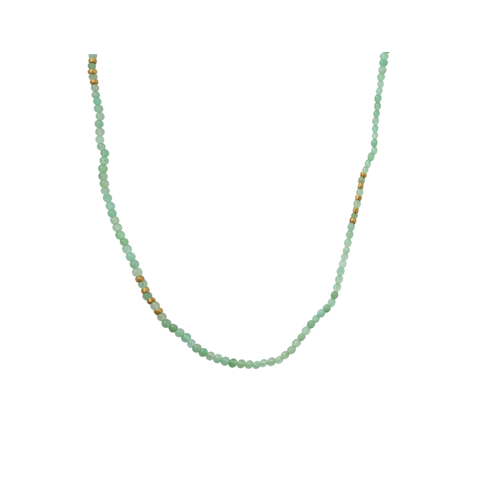YOSSI HARARI-Tribe Chrysophrase Wrap Necklace-YELLOW GOLD