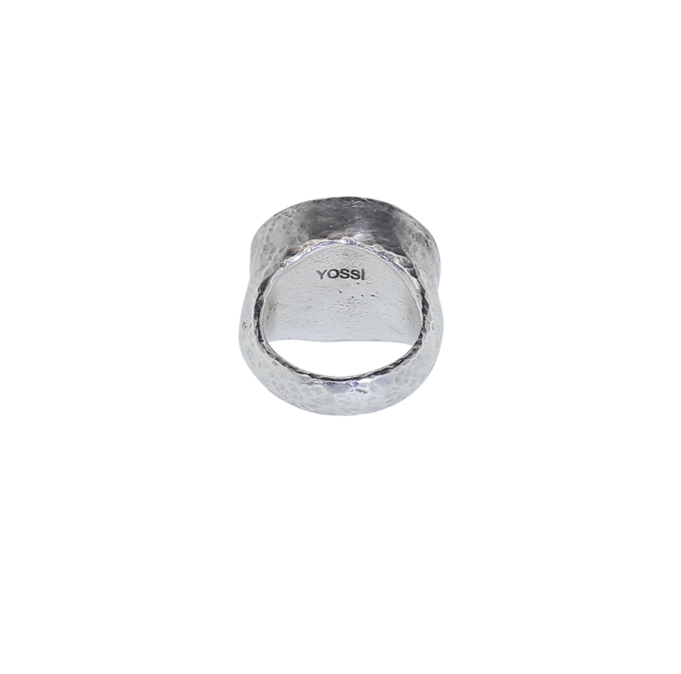 YOSSI HARARI-Ruby Slice Bezel Ring-SILVER