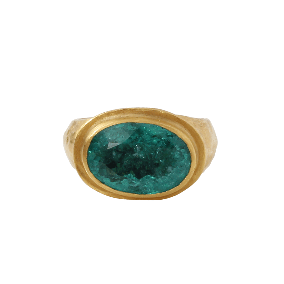 YOSSI HARARI-Carmen Paraiba Tourmaline Ring-YELLOW GOLD