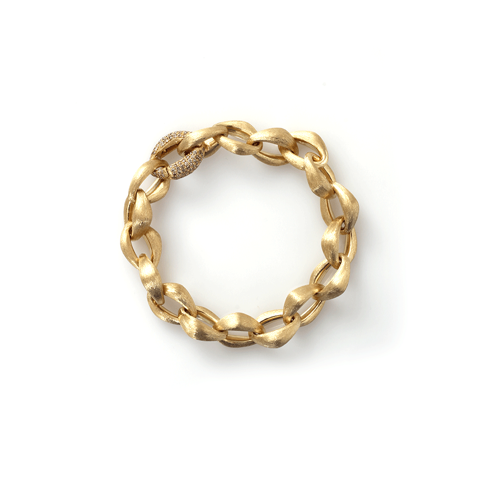 YVEL-Satin Finish Chain Bracelet-YELLOW GOLD
