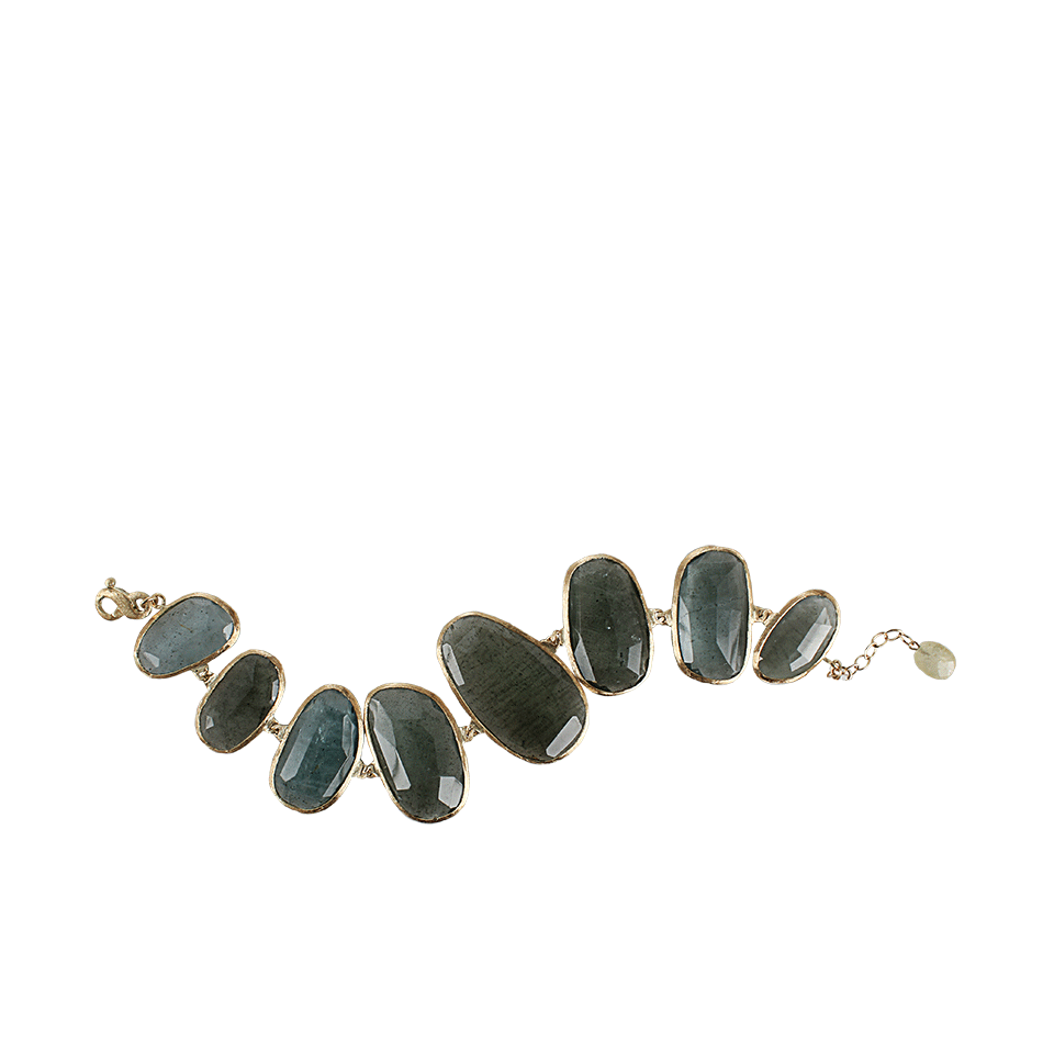 YVEL-Aquamarine Bracelet-YLW GOLD