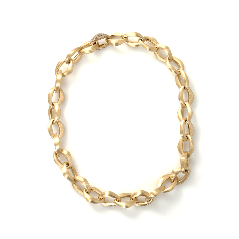 YVEL-Satin Finish Chain Necklace-YELLOW GOLD