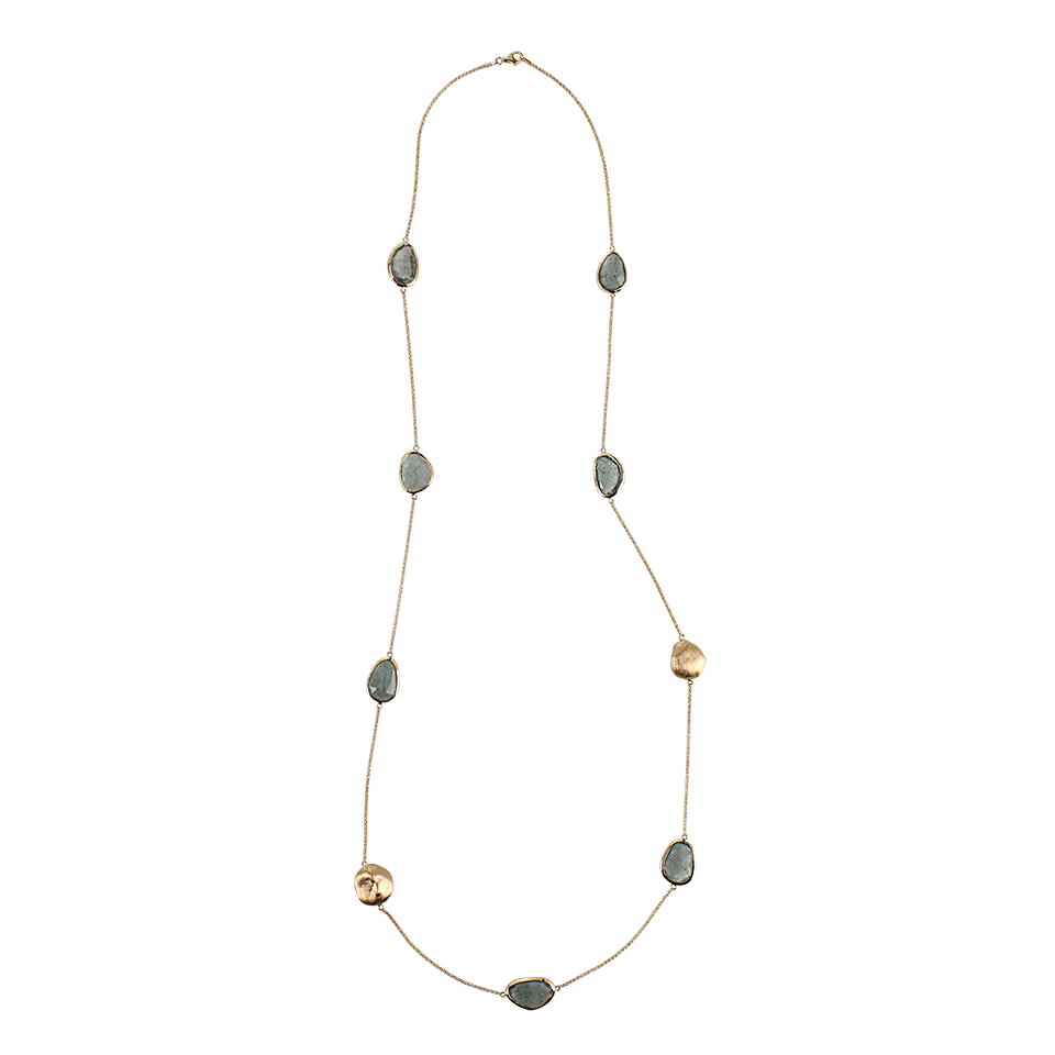 YVEL-Aquamarine Necklace-YLW GOLD