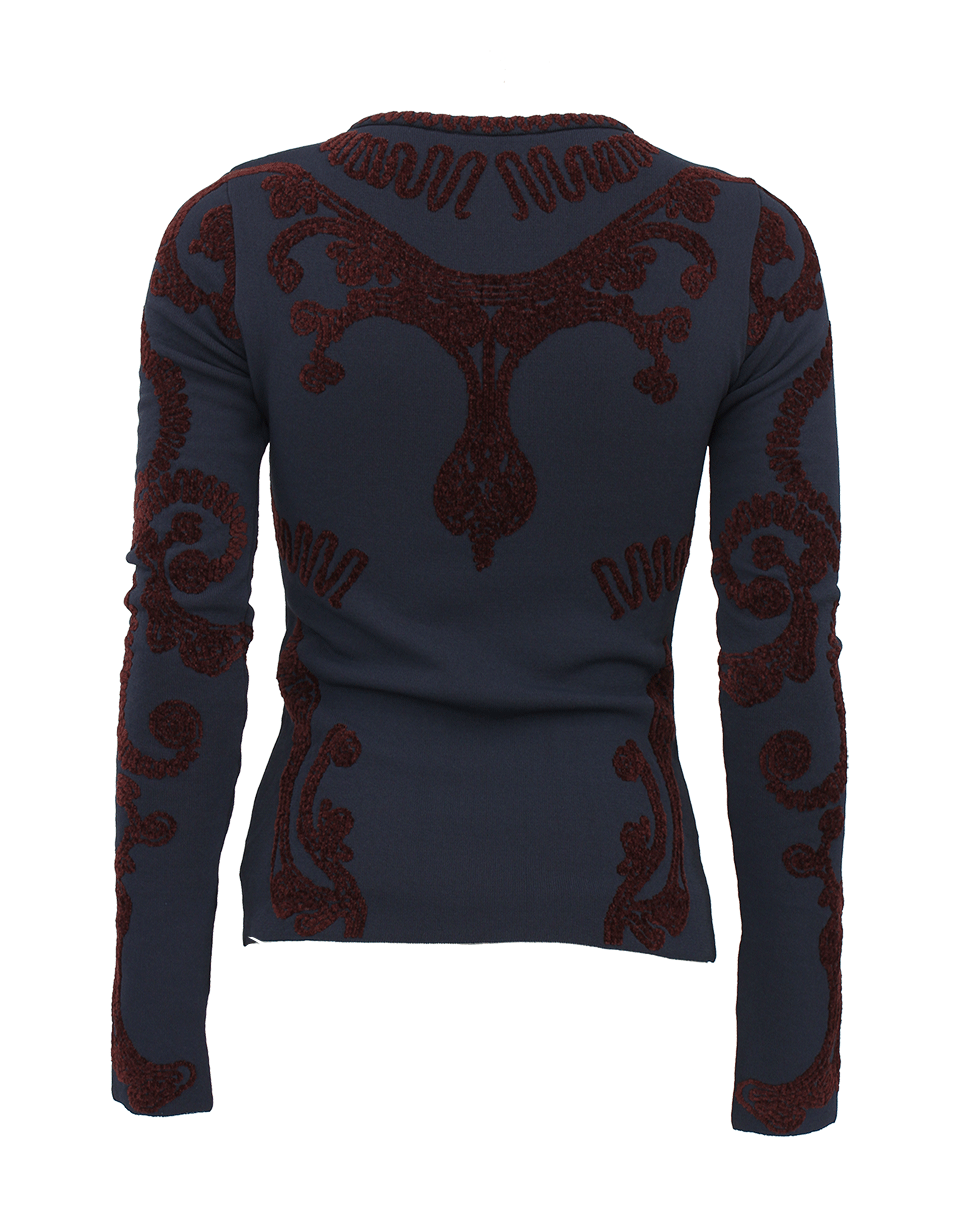 ZAC POSEN-Chenille Jacquard Top-