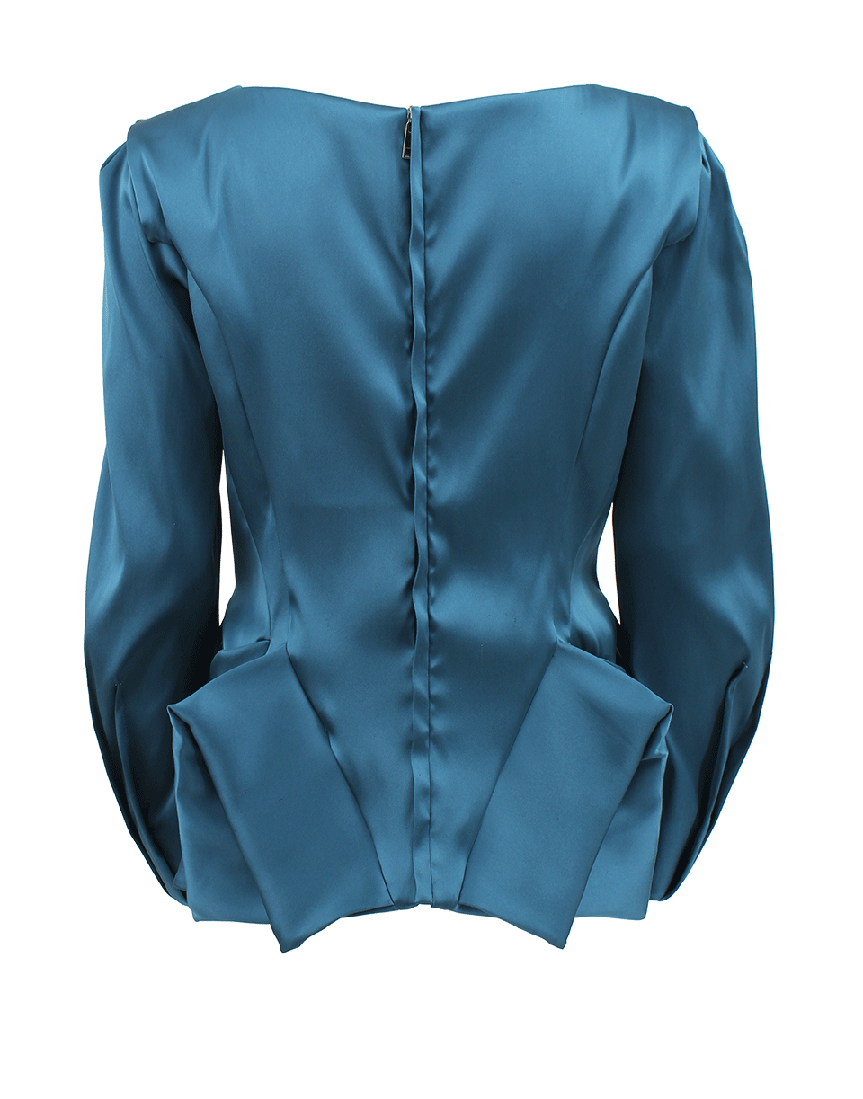 ZAC POSEN-Bell Sleeve Sequin Embroidered Top-